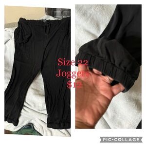 Black joggers.  Torrid